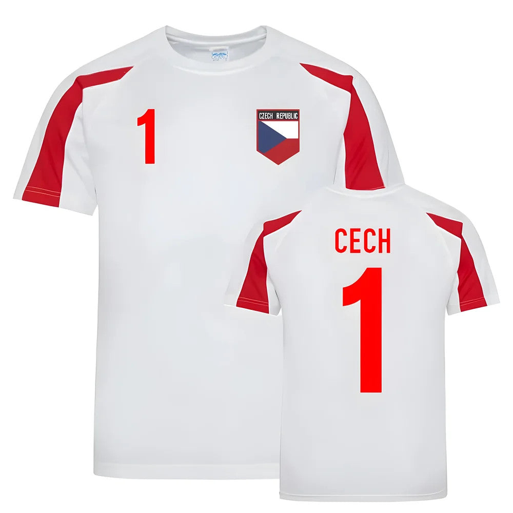 Petr Cech Czech Republic Sports Training Jersey (White-Red)_1