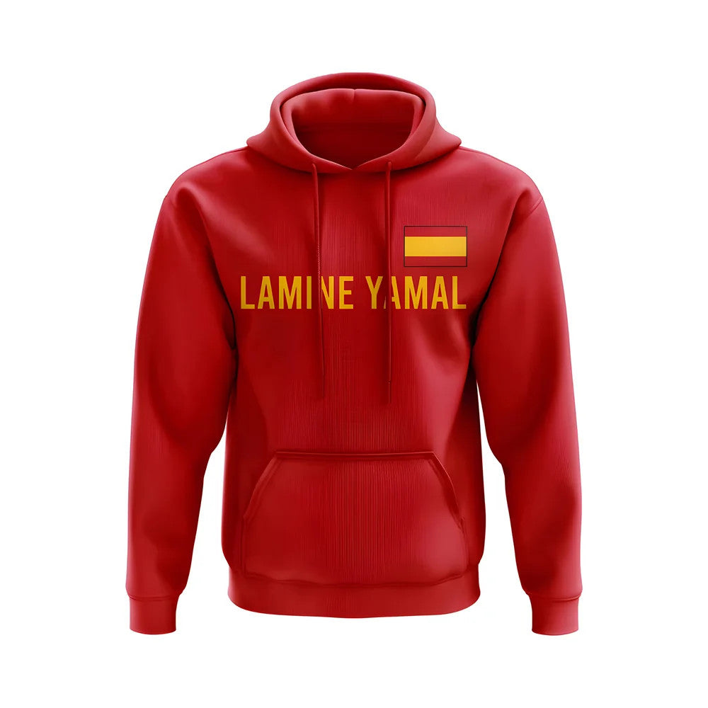 Lamine Yamal Spain Flag Hoody (Red)_0
