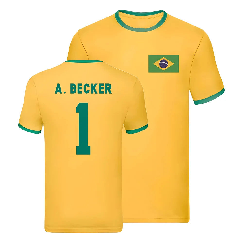 Brazil Ringer T-Shirt (Alisson Becker 1)_0