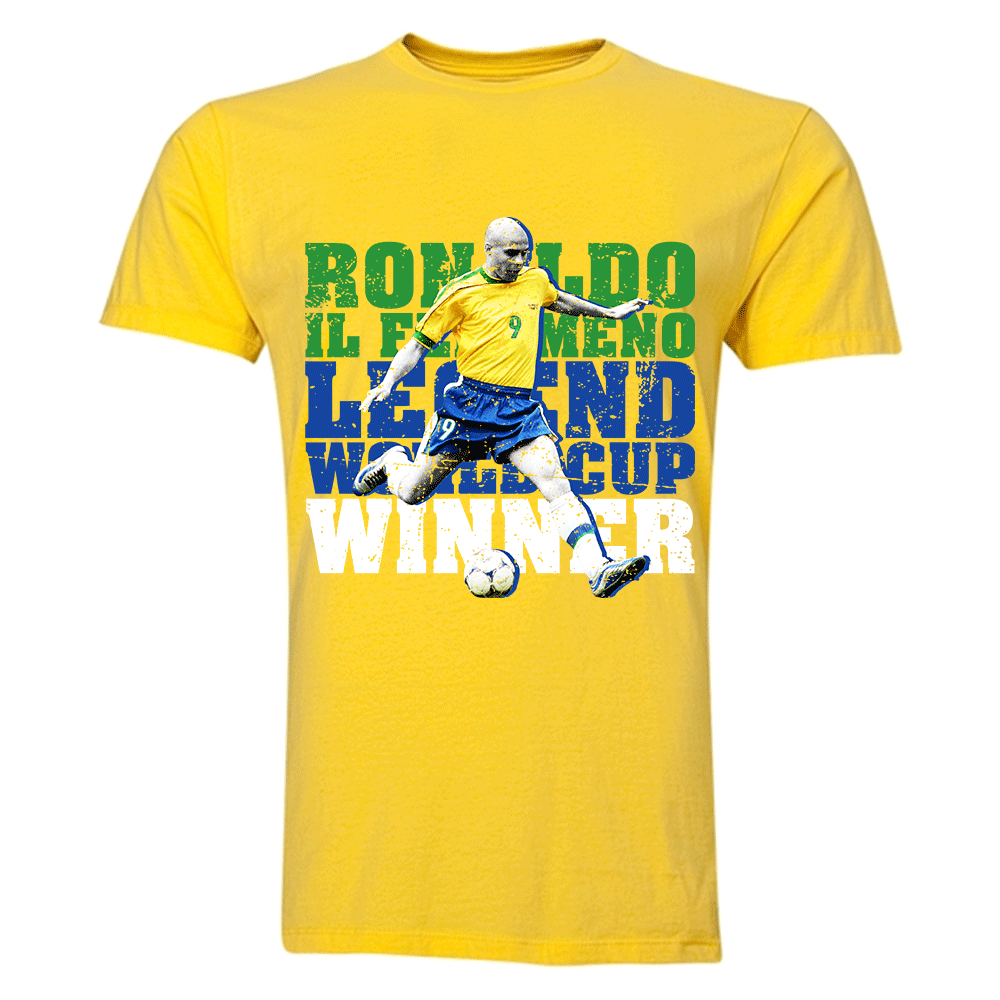 Ronaldo Brazil Legend T-Shirt (Yellow) - Kids_0
