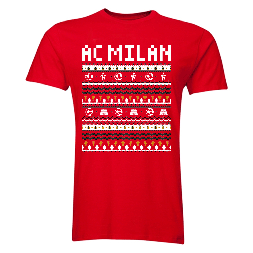Ac Milan Christmas T-Shirt (Red) - Kids_1