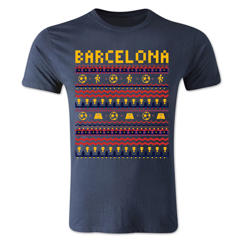 Barcelona Christmas T-Shirt (Navy) - Kids_0