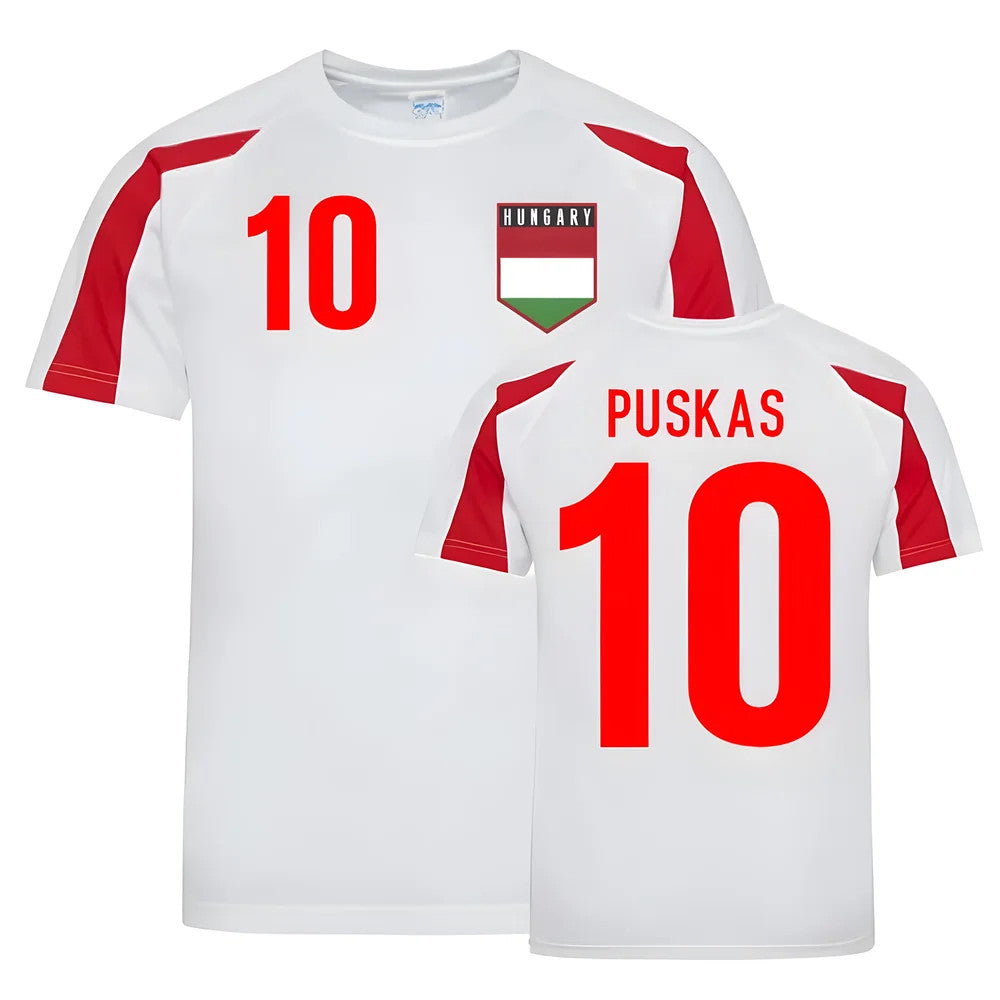 Ferenc Puskas Hungary Sports Training Jersey (White-Red)_1