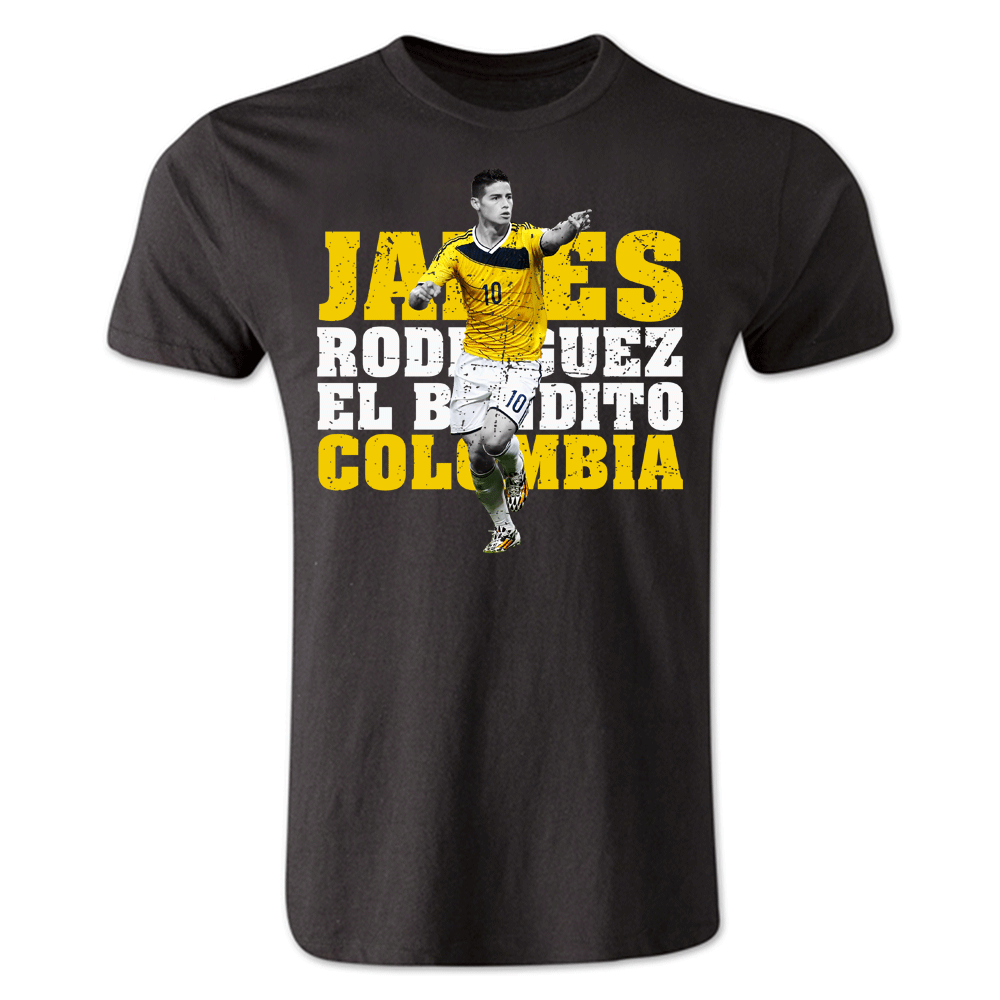 James Rodriguez Colombia Player T-Shirt (Black) - Kids_1
