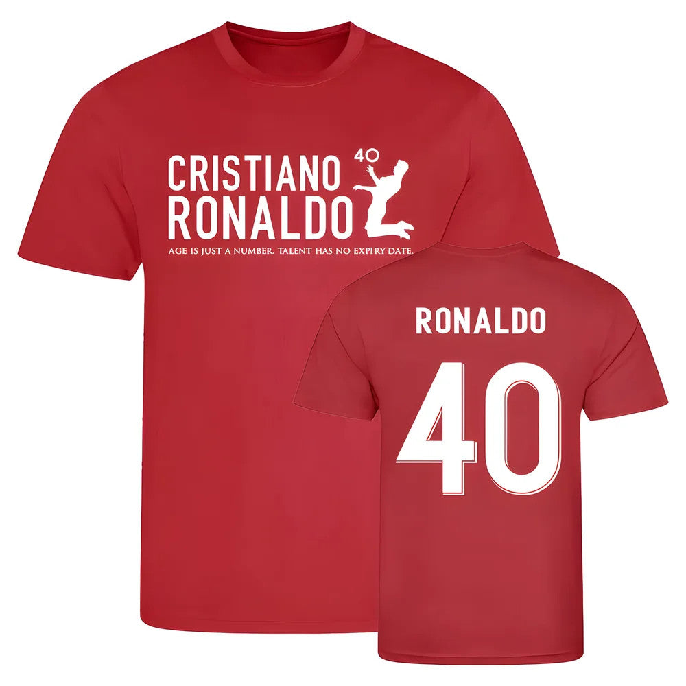 Cristiano Ronaldo at 40 Manchester United T-Shirt (Red)_0
