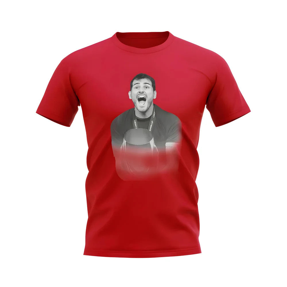 Iker Casillas Real Madrid Legend T-Shirt (Red)_0