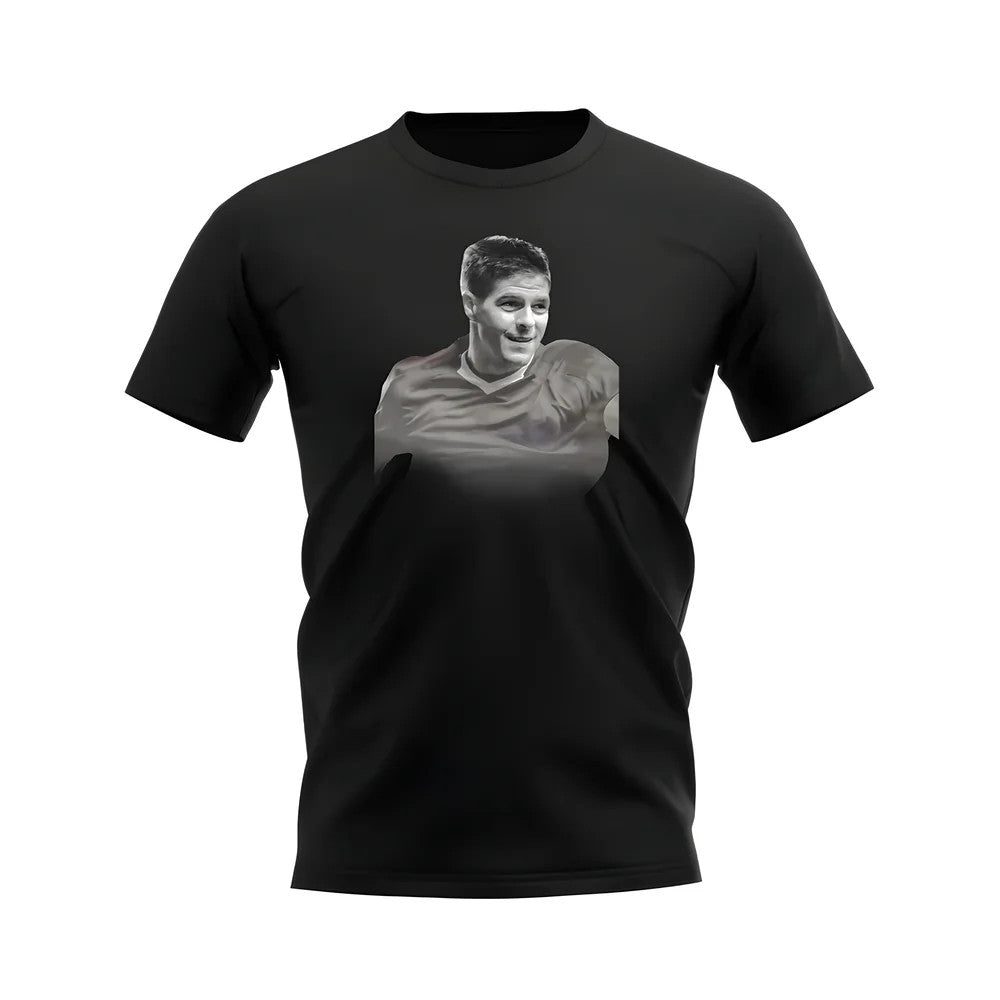 Steven Gerrard Liverpool Legend T-Shirt (Black)_1