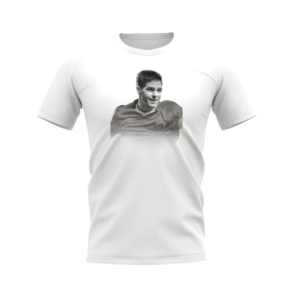 Steven Gerrard Liverpool Legend T-Shirt (White)_0