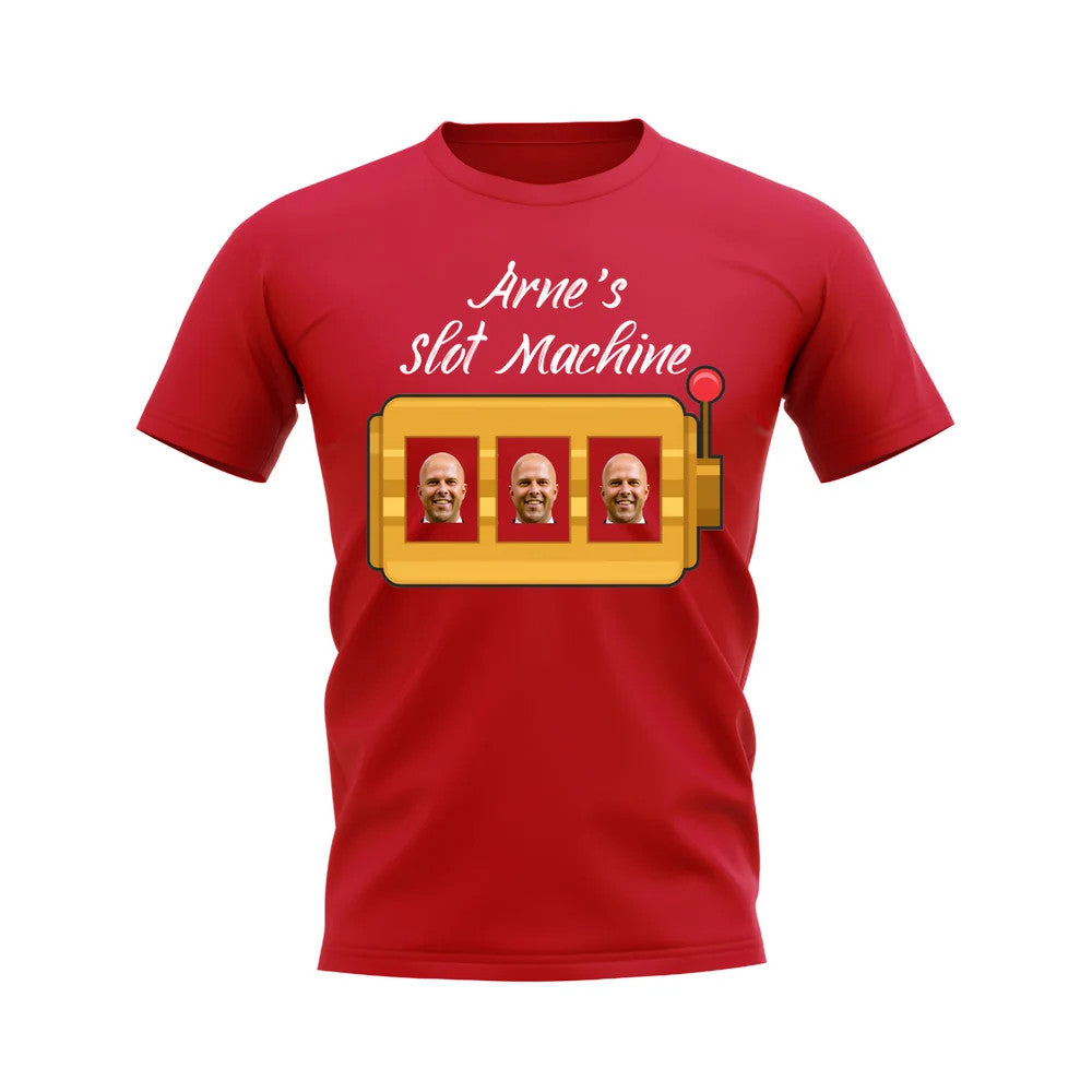 Liverpool Arne Slot Machine T-Shirt (Red)_1