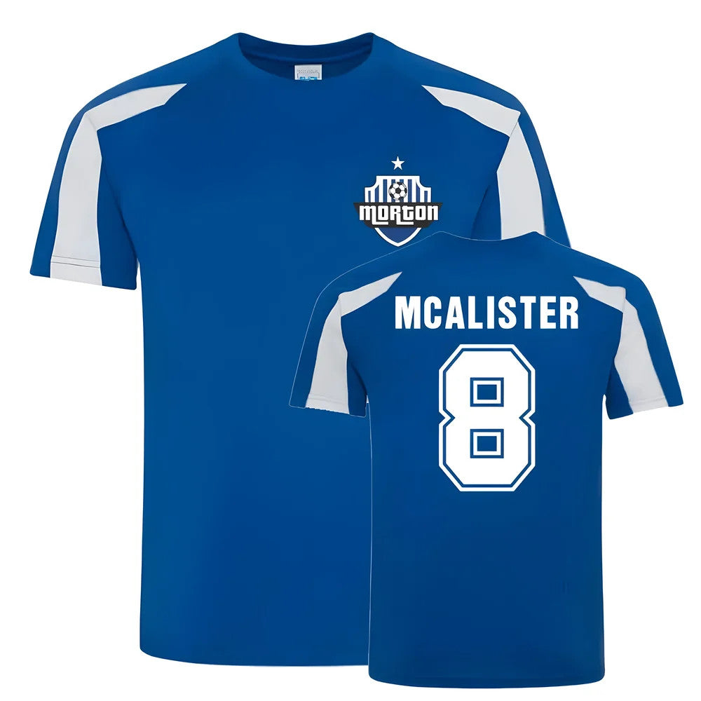 Jim McAlister Greenock Morton Sports Training Jersey (Blue)_0