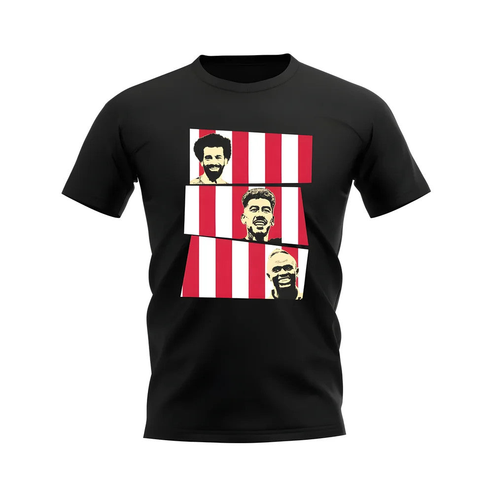 Salah Firmino Mane Liverpool Trio T-Shirt (Black)_1