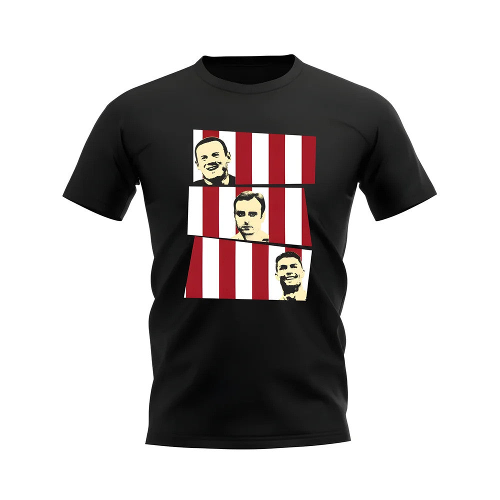 Rooney Berbatov Ronaldo Manchester United Trio T-Shirt (Black)_1