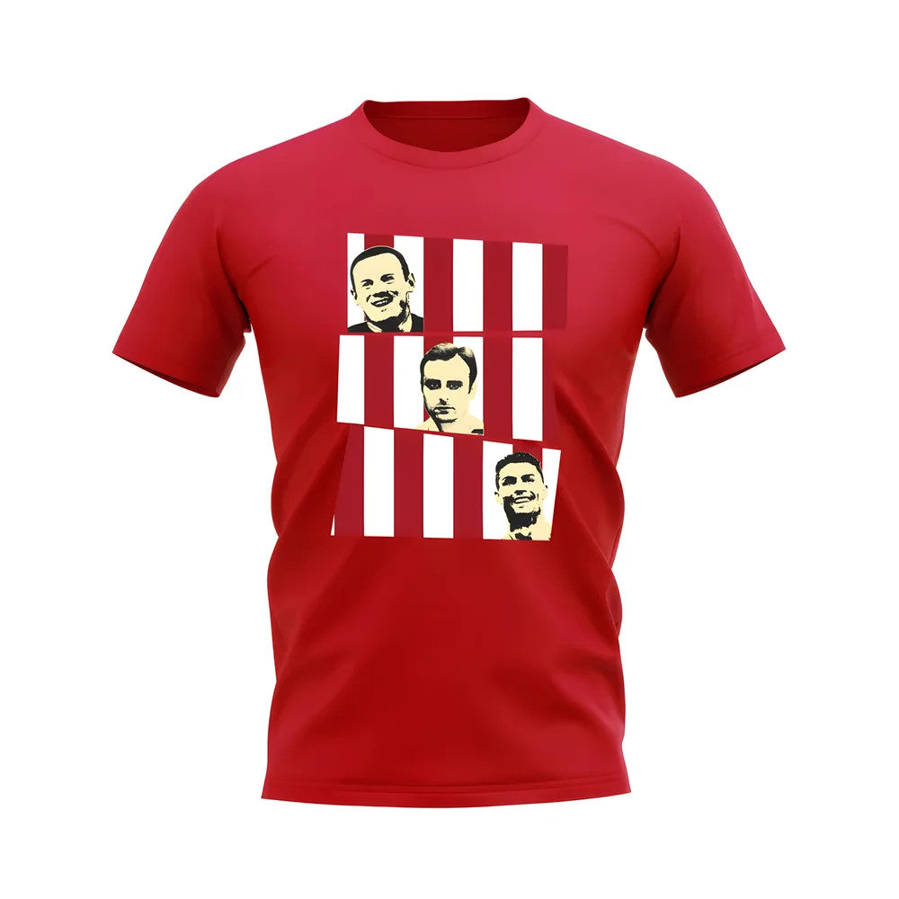 Rooney Berbatov Ronaldo Manchester United Trio T-Shirt (Red)_1