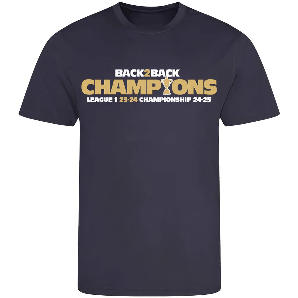 Falkirk Back To Back Champions T-Shirt (Navy)_1
