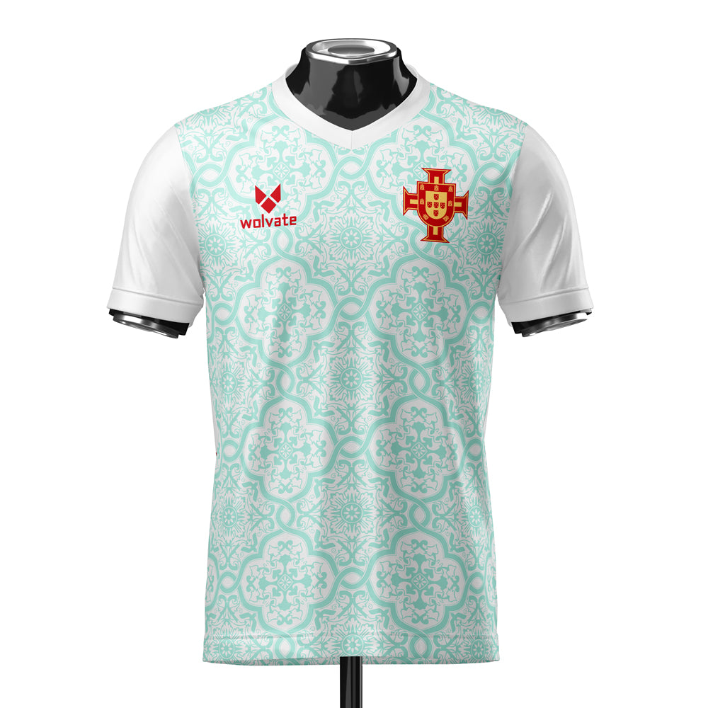 Portugal Heritage Football Jersey (Wolvate) Kids Short Sleeve_0