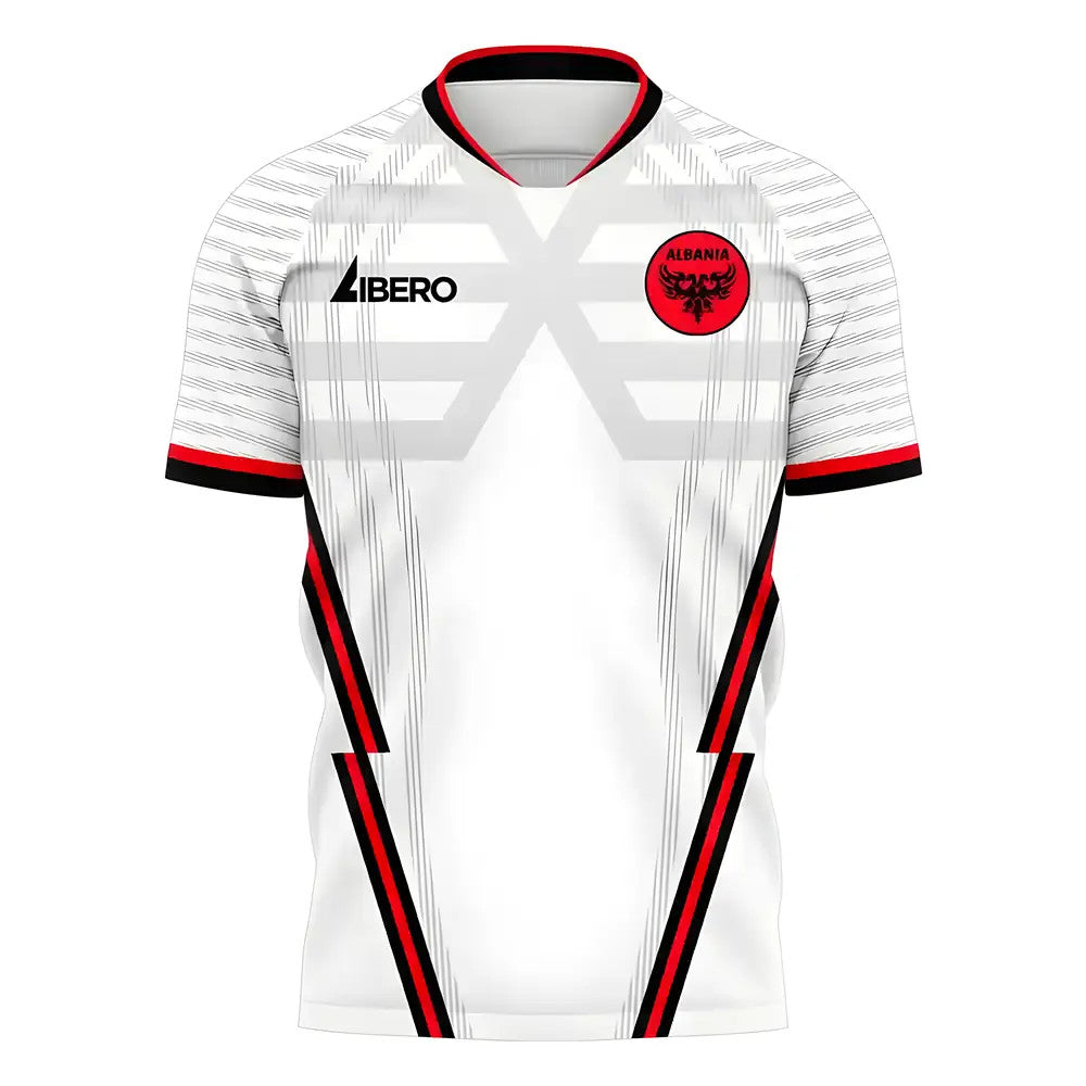 Albania 2025-2026 Away Concept Football Kit (Libero) - Kids (Long Sleeve)_0