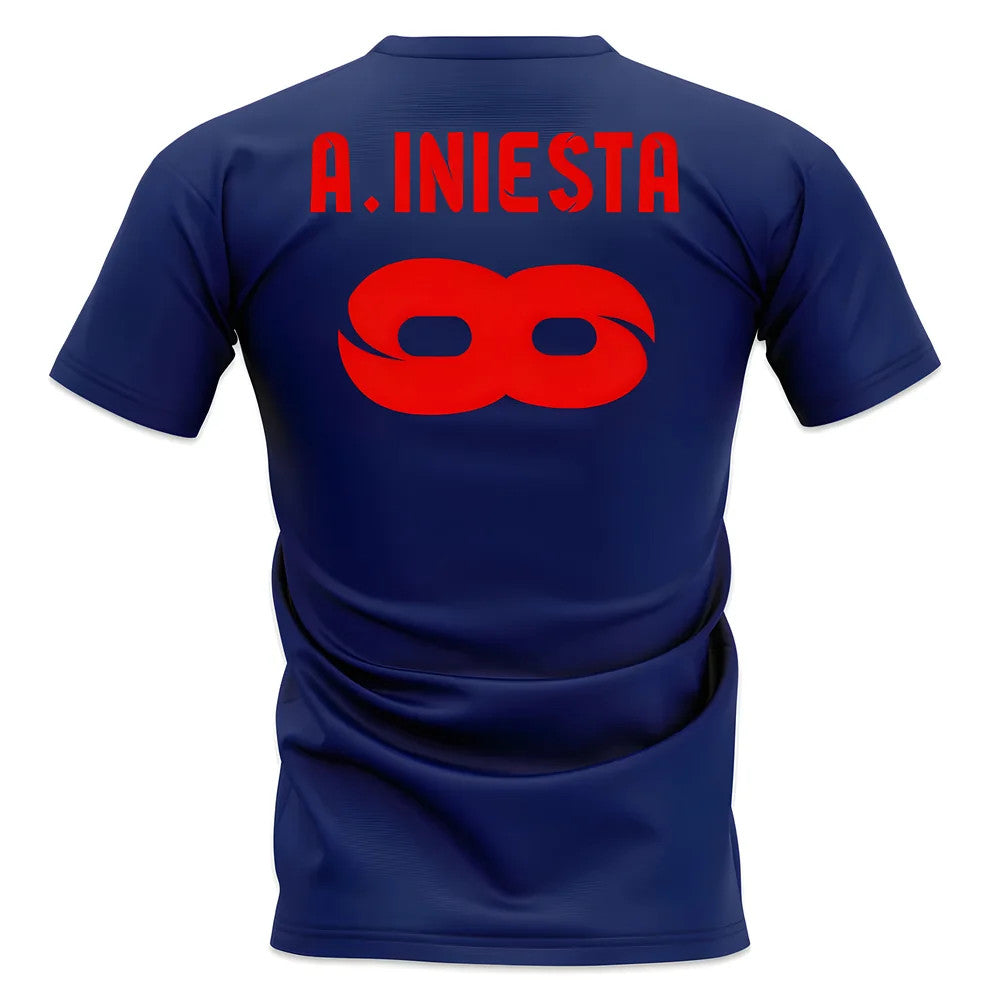 Andres Iniesta Trophy Count T-Shirt (Navy)_1