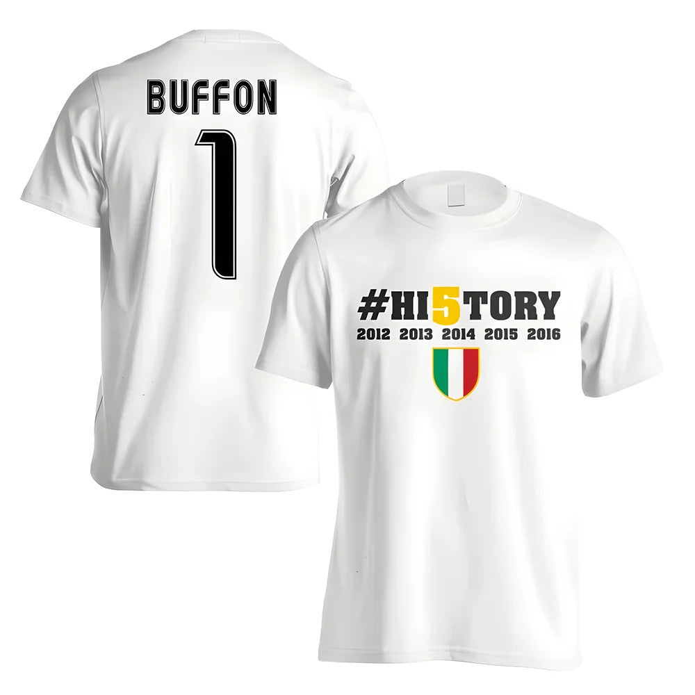 Juventus History Winners T-Shirt (Buffon 1) White - Kids_0