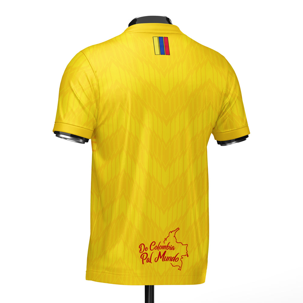 Colombia DNA Yellow Concept Football Jersey (Wolvate) Kids Short Sleeve_1