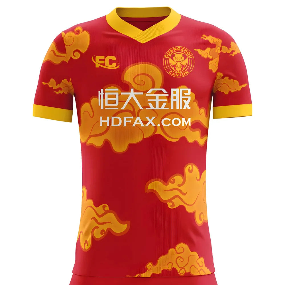 Guangzhou Evergrande 2022-2023 Home Concept Football Kit_0