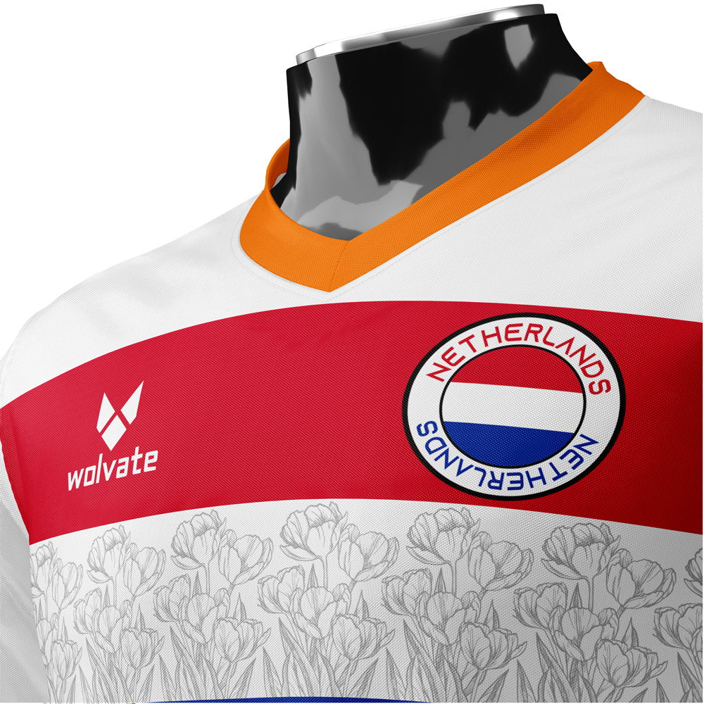 Netherlands Heritage Football Jersey (Wolvate) Adult Short Sleeve (Weghorst 9)_4