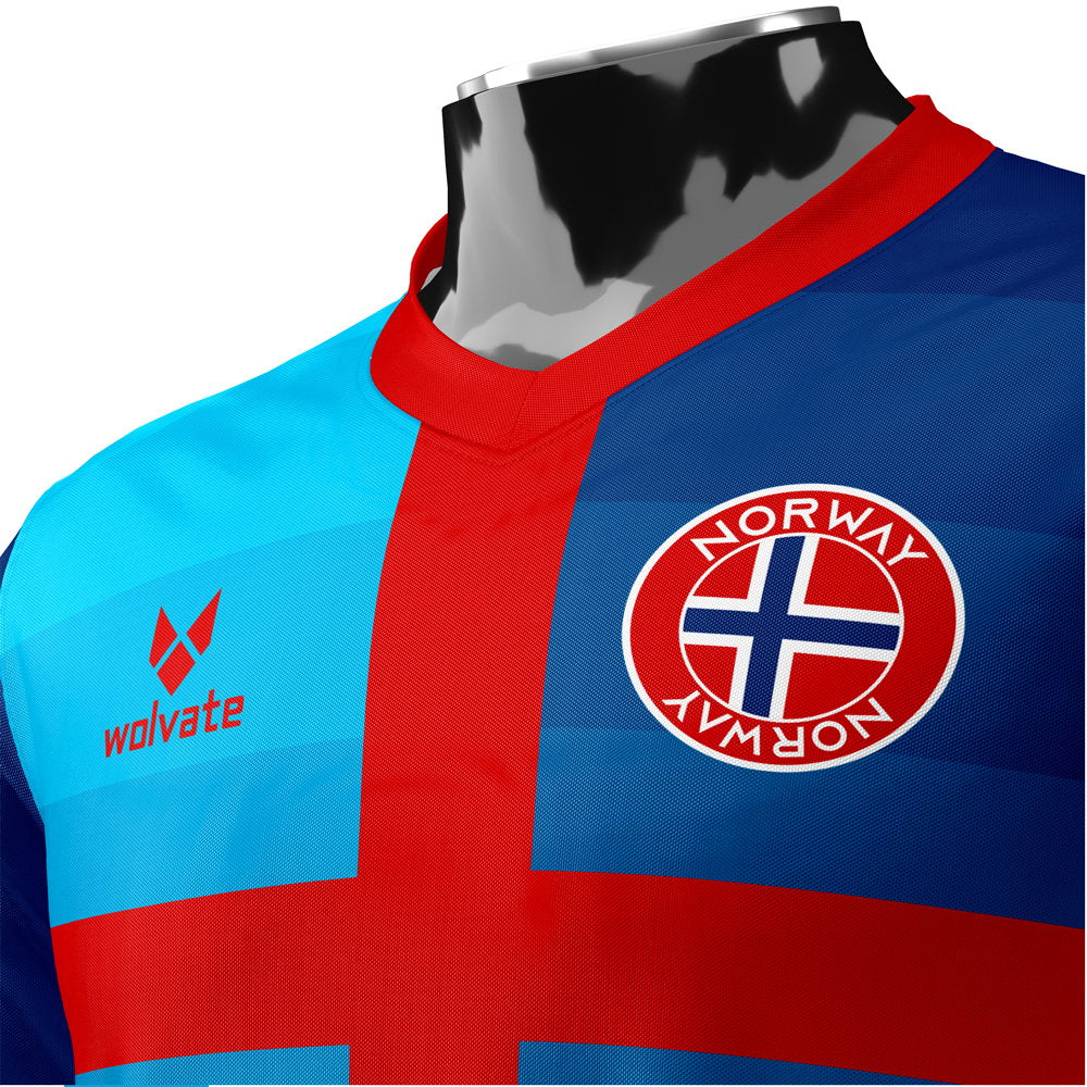 Norway Heritage Football Jersey (Wolvate) Adult Short Sleeve (Braut Haaland 9)_4