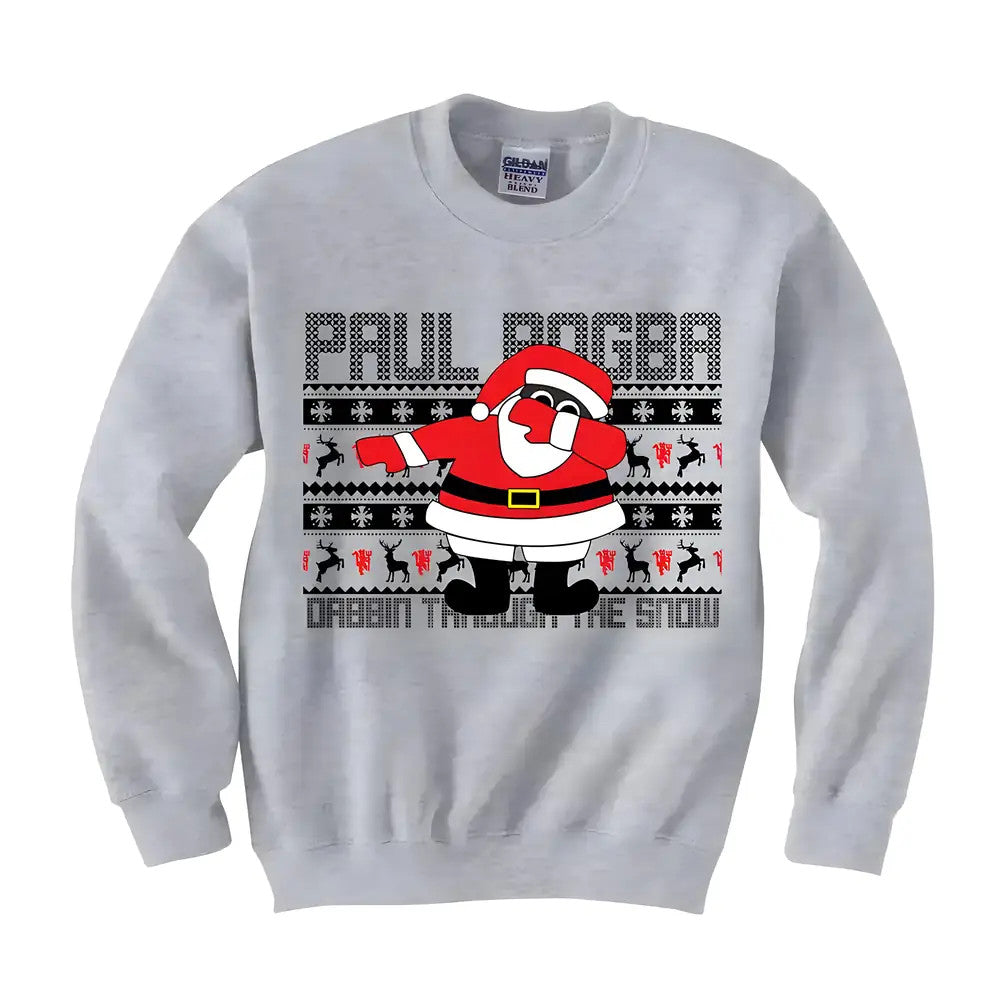 Paul Pogba Christmas Dabbin Jumper (Grey) - Kids_0