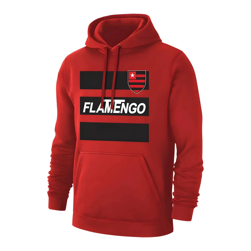 Flamengo retro footer with hood - Red_0