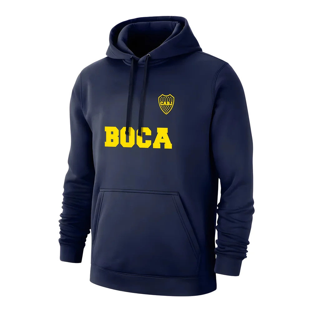 Boca Juniors \"Text\" footer with hood - Dark blue_0