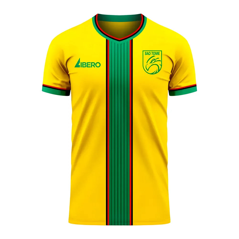 São Tomé and Príncipe 2025-2026 Home Concept Football Kit (Libero) - Kids (Long Sleeve)_0