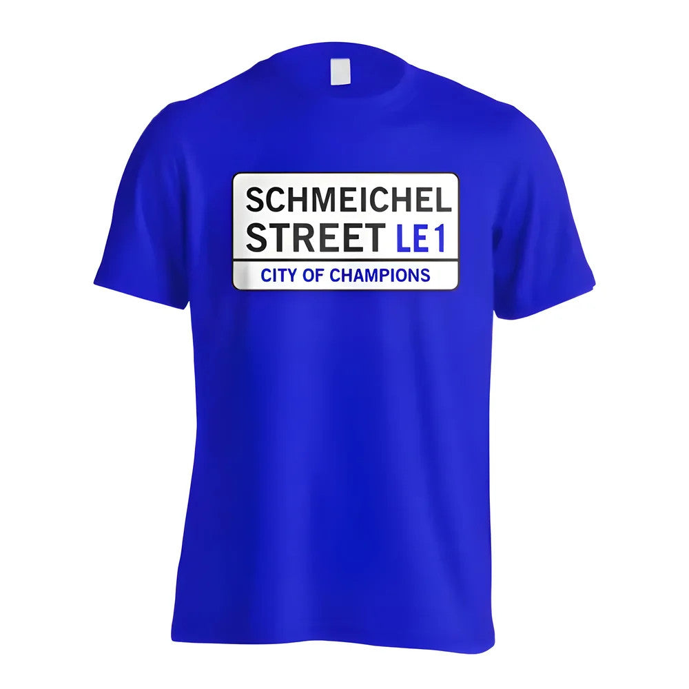 Schmeichel Street - Leicester Street T-Shirt (Blue)_1