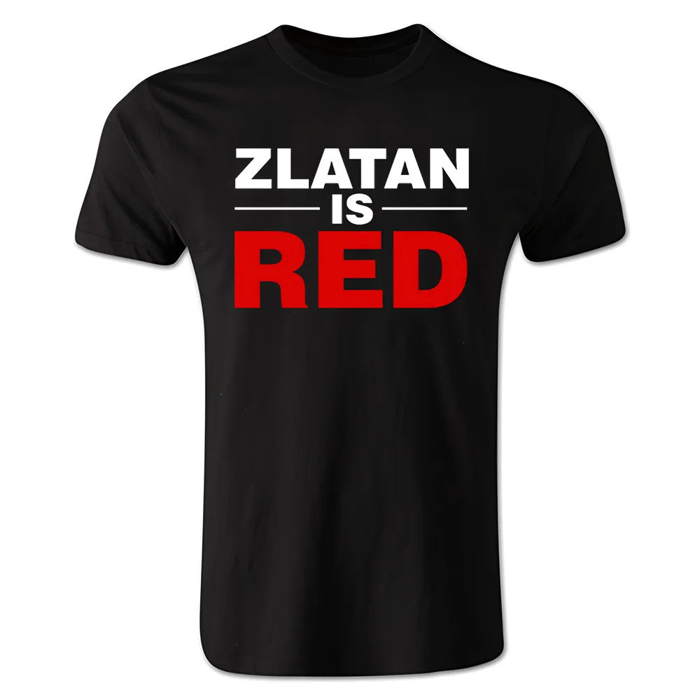 Zlatan Ibrahimovic Zlatan is Red T-shirt (black)_0