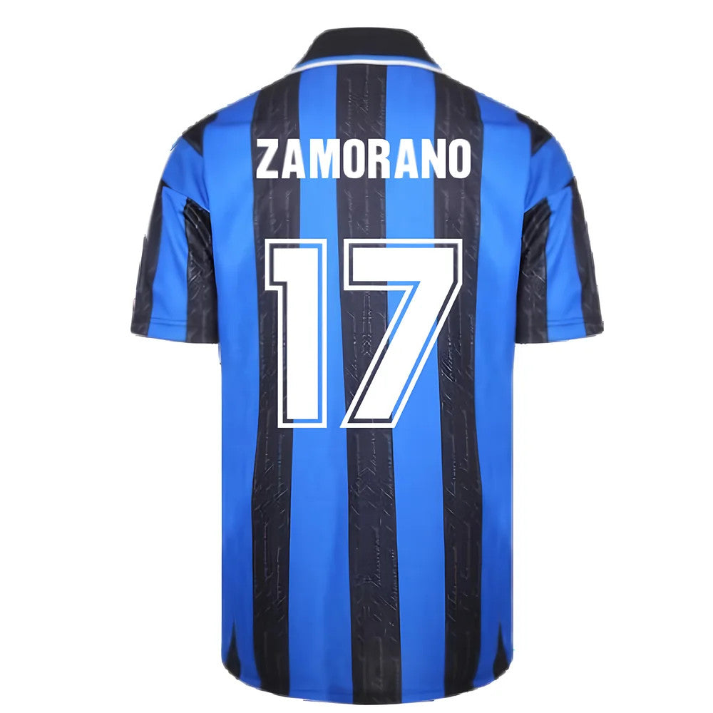 1998 Inter Milan Score Draw Home Shirt (Zamorano 17)_2
