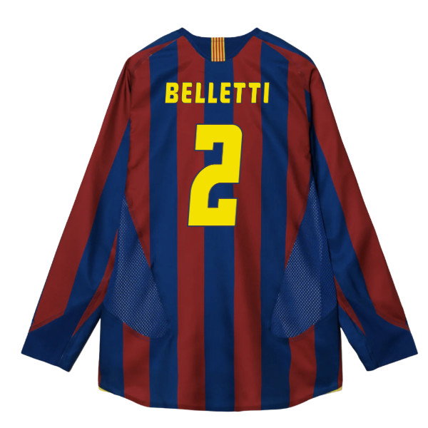 2005-2006 Barcelona T90 Reissue LS Home Shirt (Belletti 2)_0