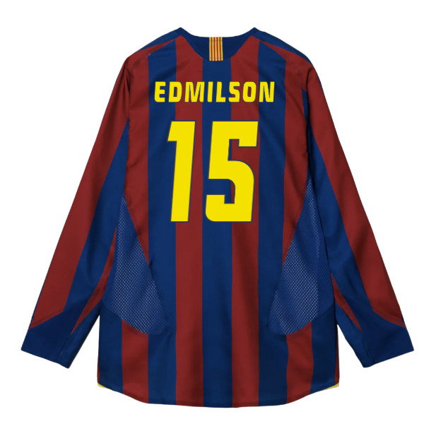 2005-2006 Barcelona T90 Reissue LS Home Shirt (Edmilson 15)_0