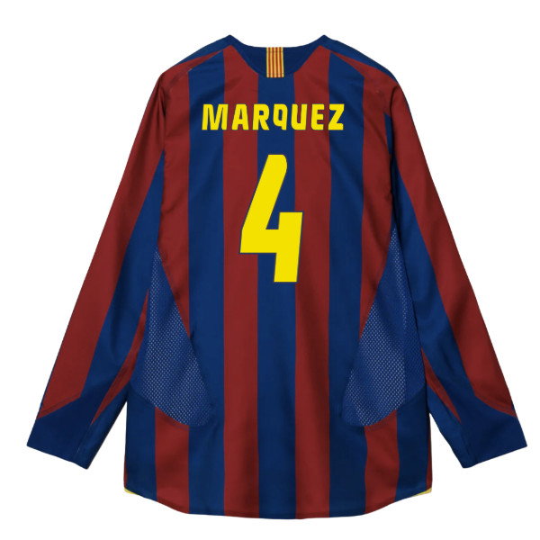 2005-2006 Barcelona T90 Reissue LS Home Shirt (Marquez 4)_0