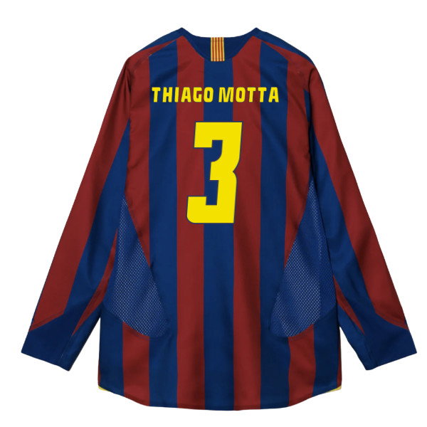 2005-2006 Barcelona T90 Reissue LS Home Shirt (Thiago Motta 3)_0