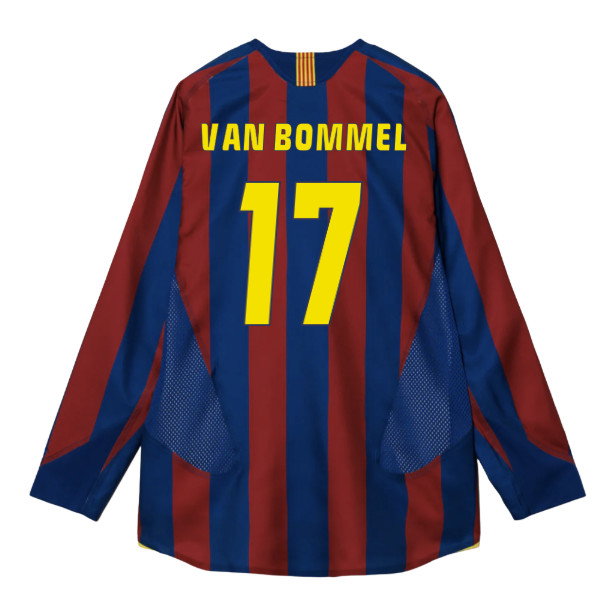 2005-2006 Barcelona T90 Reissue LS Home Shirt (Van Bommel 17)_0