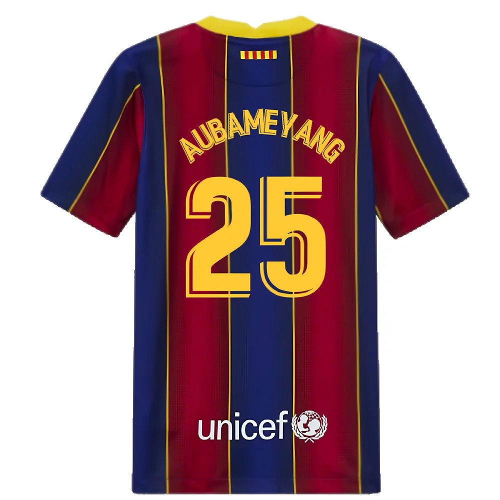2020-2021 Barcelona Home Jersey (Kids) (AUBAMEYANG 25)_2