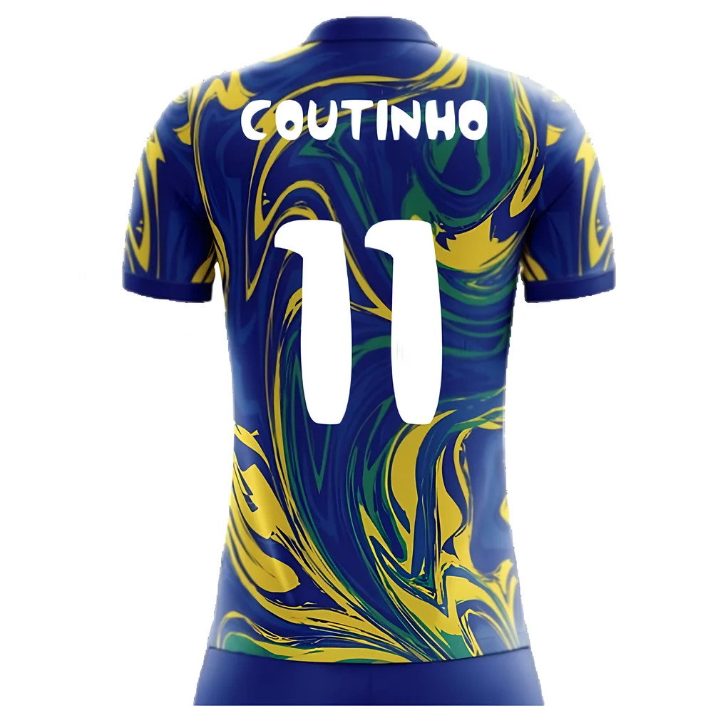 2025-2026 Brazil Away Concept Shirt (Coutinho 11) - Kids_2