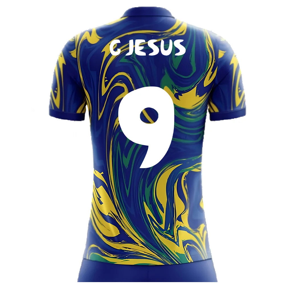 2025-2026 Brazil Away Concept Shirt (G Jesus 9) - Kids_2