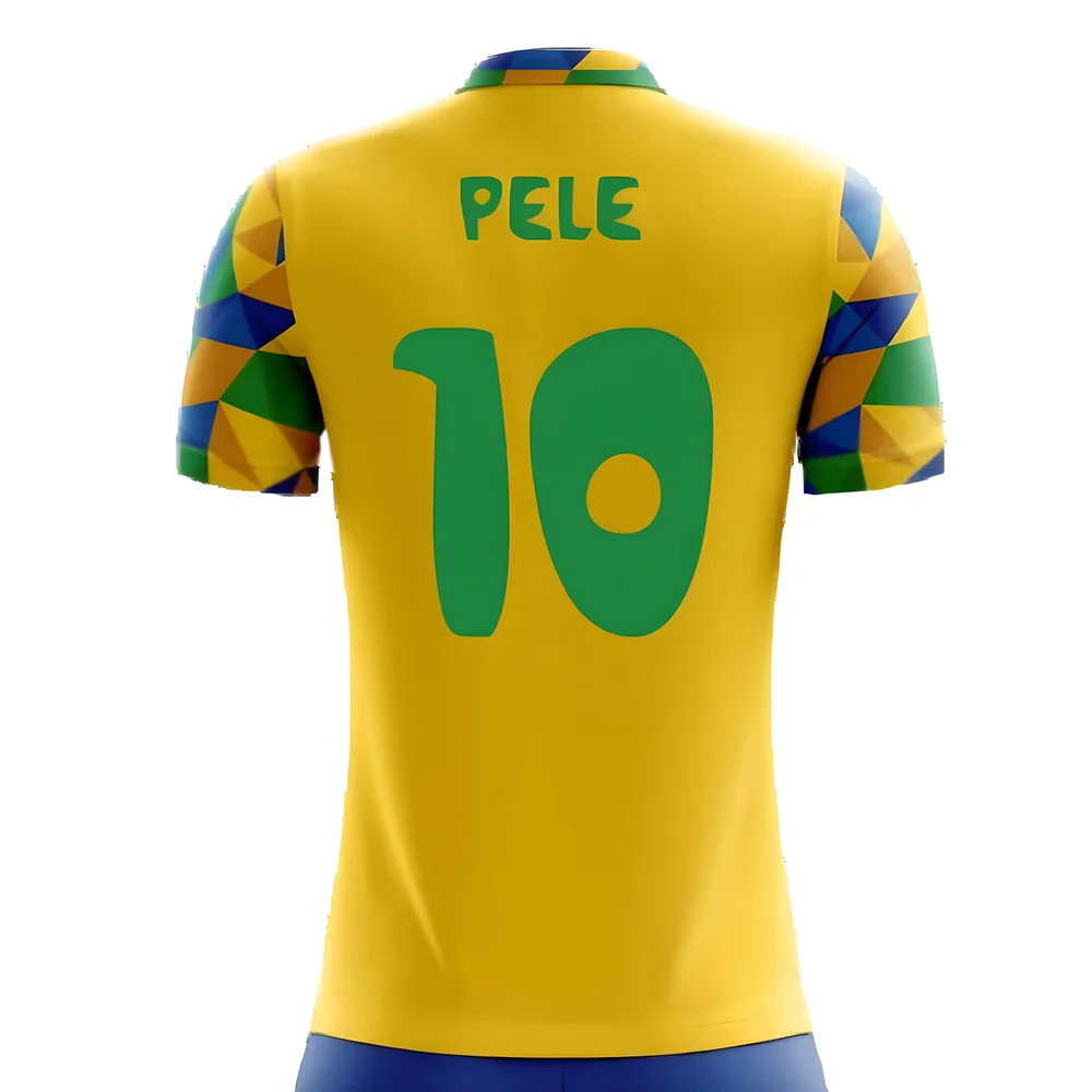 2025-2026 Brazil Home Concept Football Shirt (Pele 10) - Kids_2
