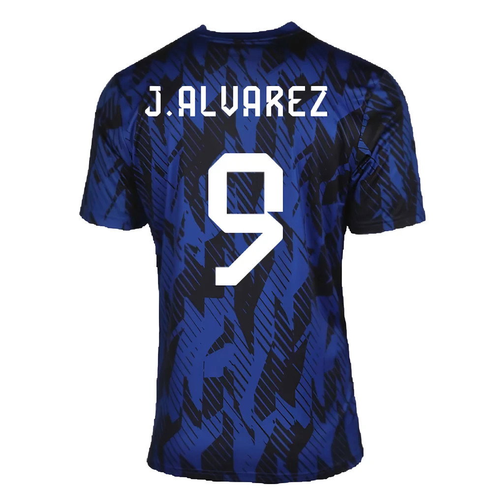 2022-2023 Argentina Pre-Match Shirt (Blue) (J.ALVAREZ 9)_2