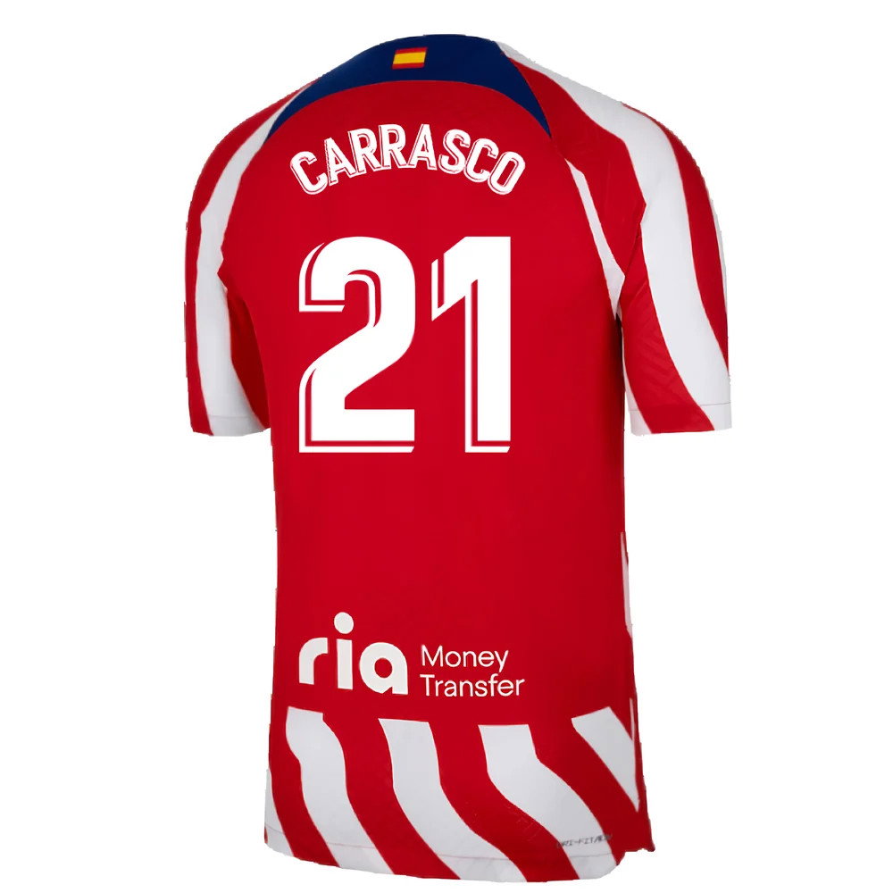 2022-2023 Atletico Madrid Home Player Issue Jersey (CARRASCO 21)_2