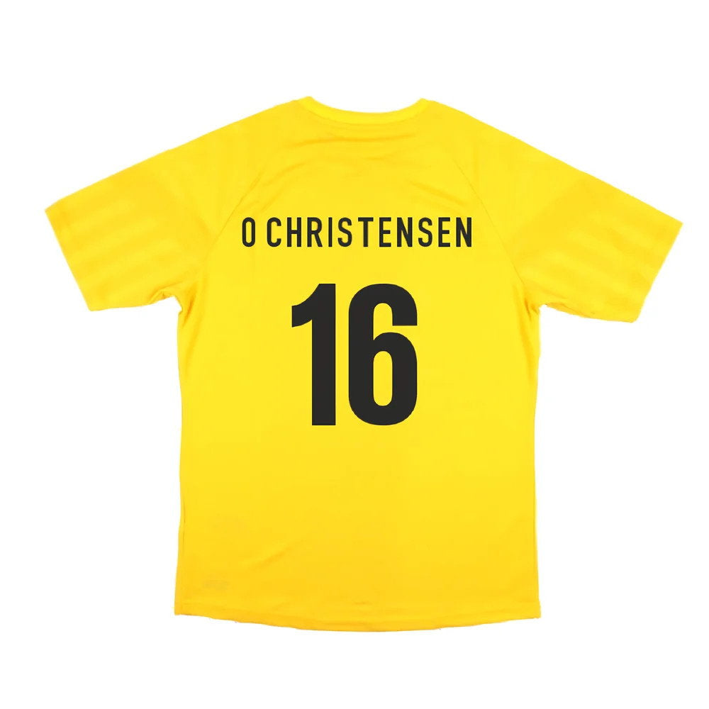 2022-2023 Denmark Away Goalkeeper Jersey (Yellow) (O Christensen 16)_2