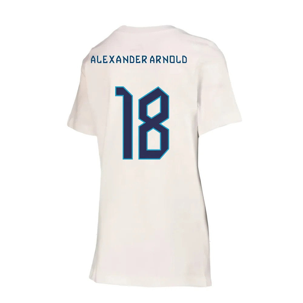 2022-2023 England Crest Tee (White) - Kids (Alexander Arnold 18)_2