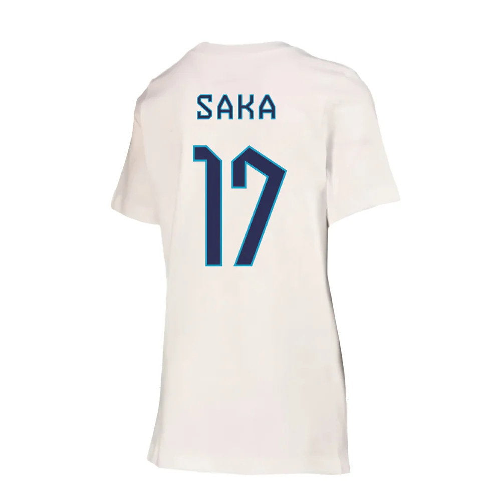2022-2023 England Crest Tee (White) - Kids (Saka 17)_2