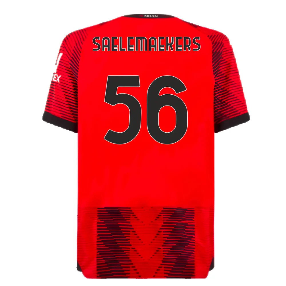2023-2024 AC Milan Home Authentic Shirt (Saelemaekers 56)_2