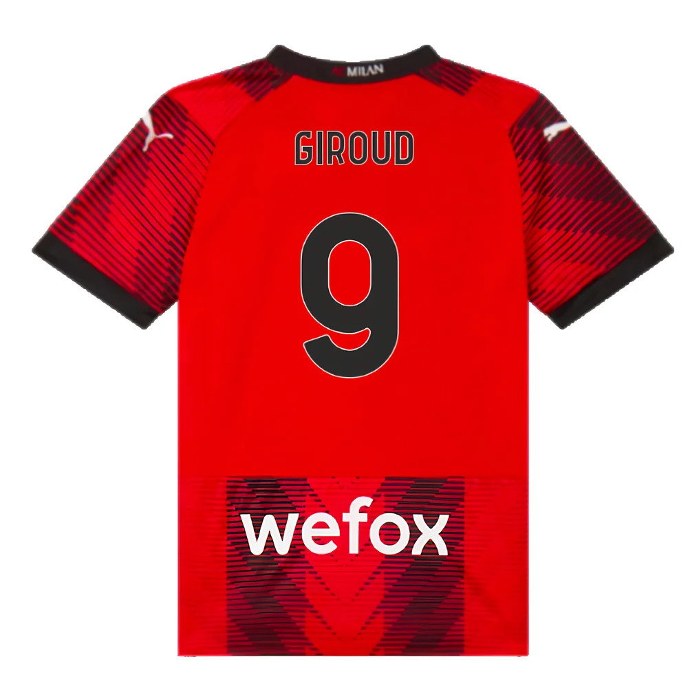 2023-2024 AC Milan Home Shirt (Kids) (Giroud 9)_2