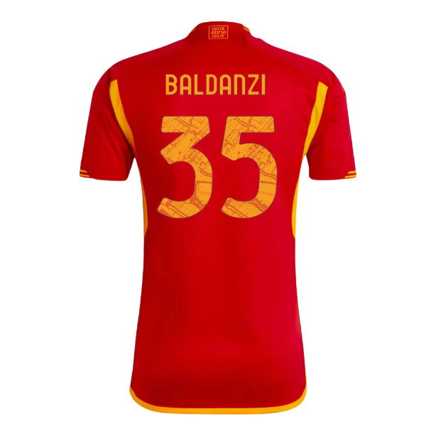 2023-2024 AS Roma Home Shirt (Baldanzi 35)_0
